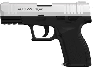 Пистолет стартовый Retay XR калибр 9 мм. Цвет - chrome