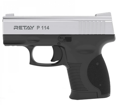 Пистолет стартовый Retay P114 калибр 9 мм. Цвет - nickel