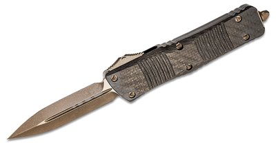 Нож Microtech Combat Troodon Double Edge Bronze CF Signature Series