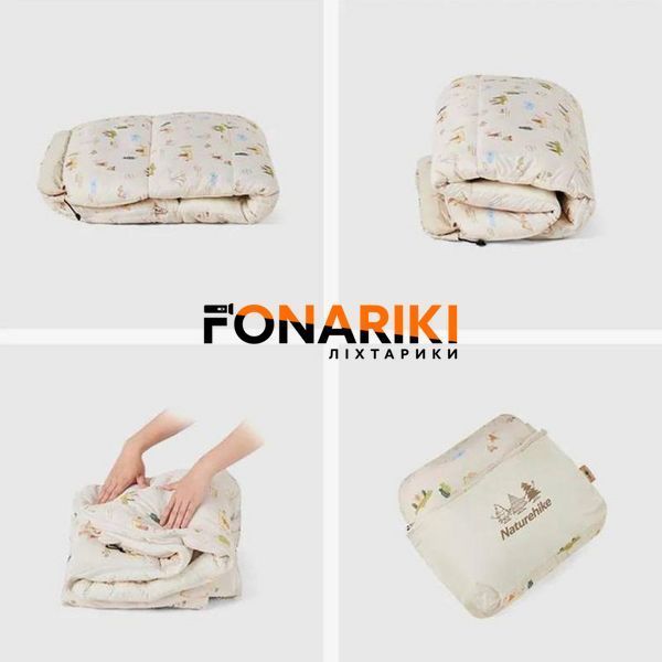 Дитячий спальник літній-рання весна з капюшоном Naturehike B180 CNH22SD001 бежевий