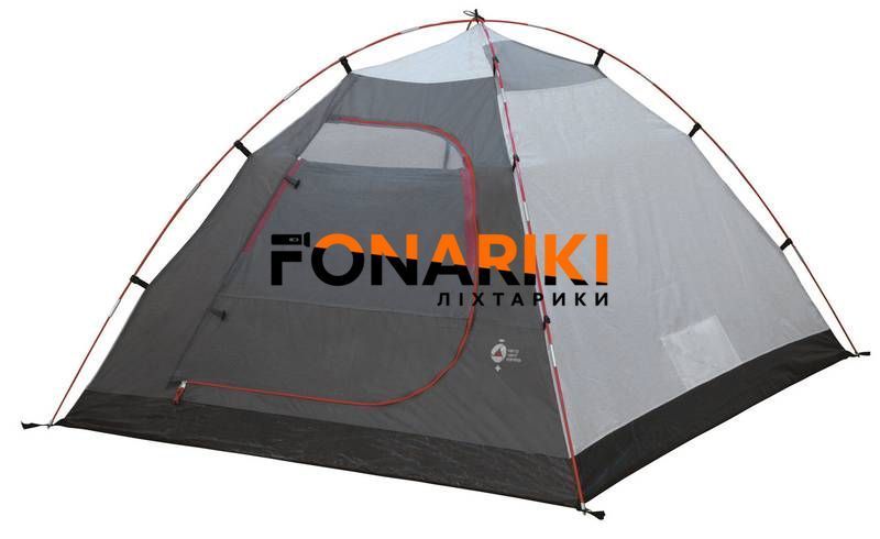 Намет тримісний High Peak Nevada 3 Dark Grey/Red (10202)