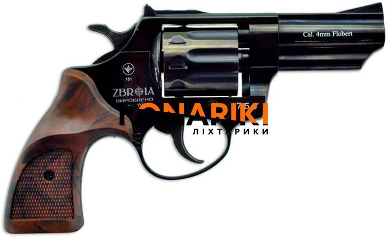Револьвер флобера ZBROIA PROFI-3 Pocket. Рукоять - пластик