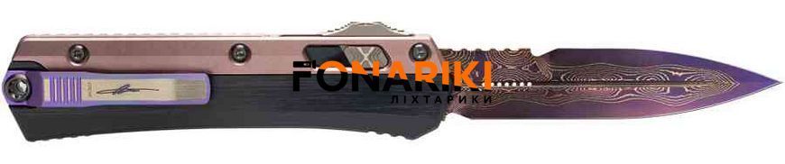 Ніж Microtech Glykon Marfione Damascus Rose Gold PVD Purple