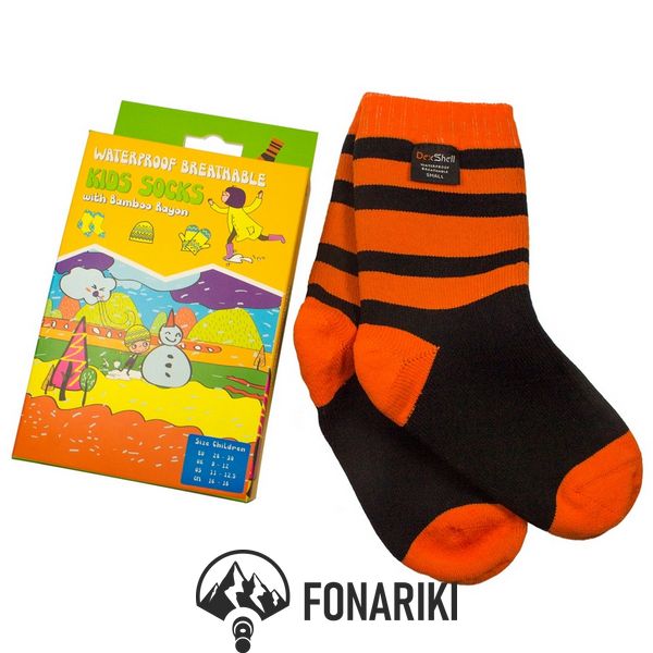 Водонепроникні шкарпетки Dexshell Children ѕоскѕ orange L для дітей помаранчеві