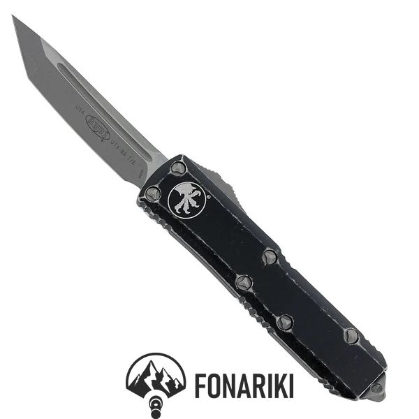 Нож Microtech UTX-85 Tanto Point Stonewash. Цвет: distressed black