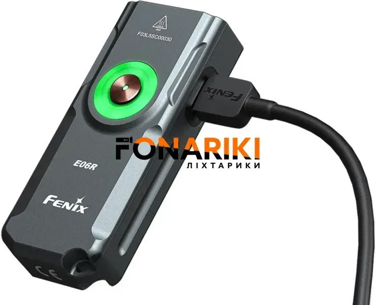 Фонарь-брелок Fenix E06R Gunmetal Grey
