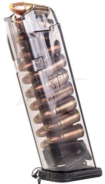 Магазин ETS для Glock 9 мм Ємність - 17 патронів  Прозорий