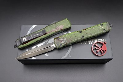 Нож Microtech Ultratech Double Edge Outbreak Deep Engraved
