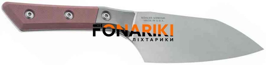 Нож кухонный Microtech Santoku Knife Stonewash Titanium Bolster G-10 Black Cherry