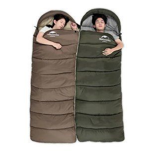 Спальник з капюшоном літо весна осінь Naturehike U150 NH20MSD07 (11&deg;C) лівий коричневий ковдра