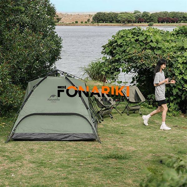 Намет тримісний автоматичний Naturehike NH21ZP008, темно-зелений (саморозкладний)