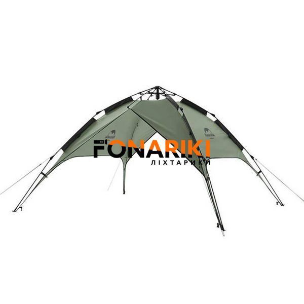 Намет тримісний автоматичний Naturehike NH21ZP008, темно-зелений (саморозкладний)