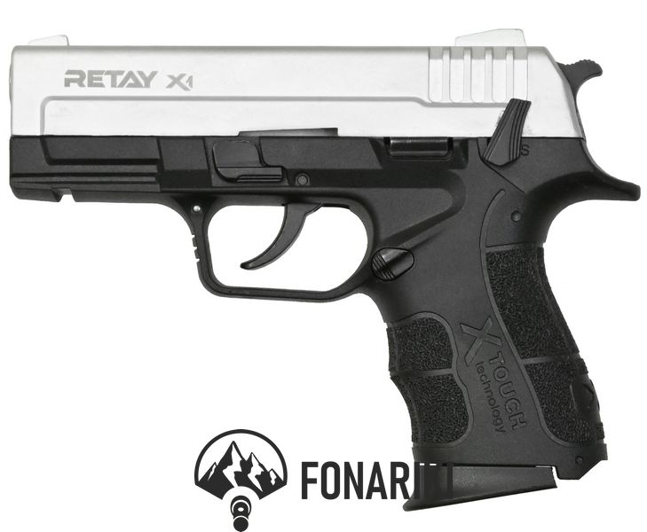 Пістолет стартовий Retay X1 калибр 9 мм. Колір - хром