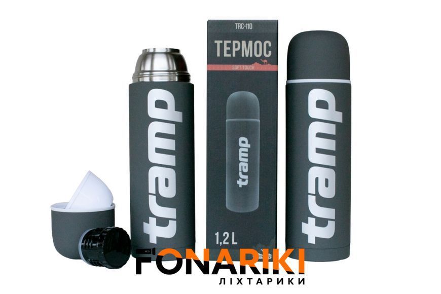 Термос Tramp Soft Touch 1.2 л зелёный TRC-110-khaki