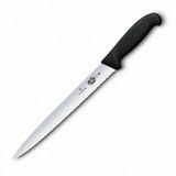 Купить Нож кухонный Victorinox Fibrox Slicing для нарезки 25 см серрейторная заточка (Vx54433.25)