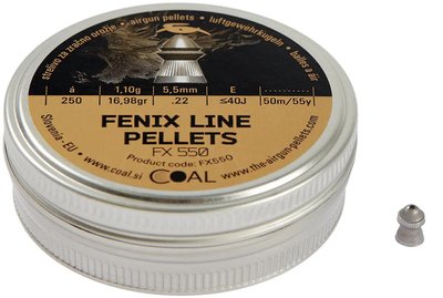 Пульки пневматические Coal Fenix Line кал. 5.5 мм 1.1 г 250 шт/уп