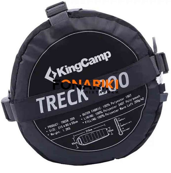 Спальний мішок KingCamp Treck 200 R Comf +11&deg;C / Lim +7&deg;C / Extr -4&deg;C Grey