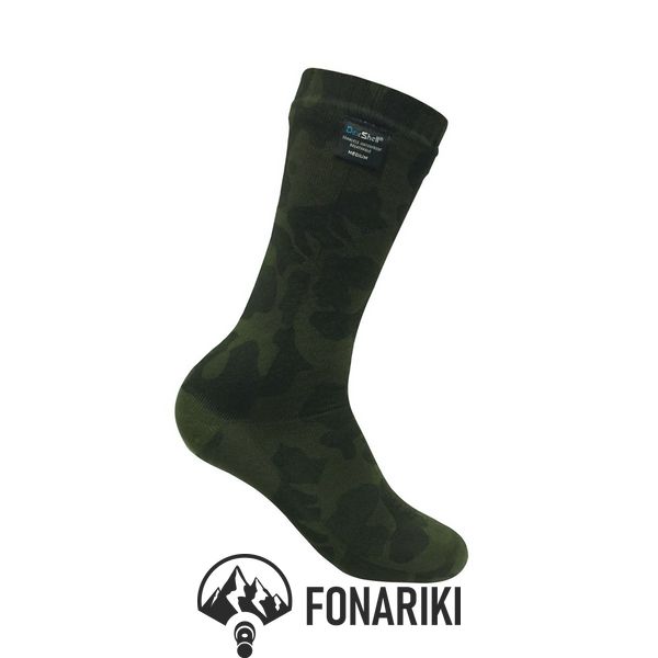 Водонепроникні шкарпетки Dexshell Waterproof Camouflage Socks L камуфляж розмір L (DS736L)