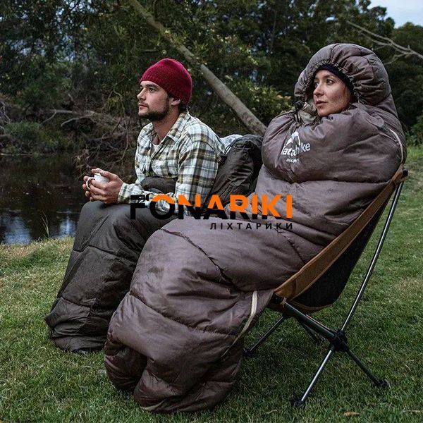 Спальник з капюшоном літо-весна Naturehike U150 NH20MSD07 (11&deg;C) правий коричневий