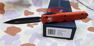 Нож Microtech Ultratech Double Edge Black Blade. Ц:Оrange
