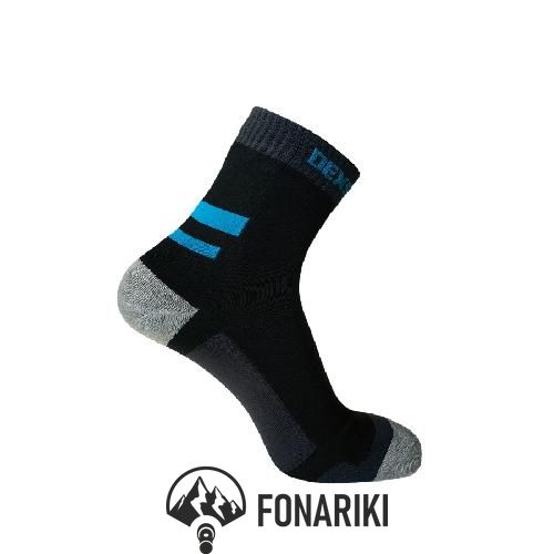 Носки водонепроницаемые Dexshell Running Socks с голубыми полосами S
