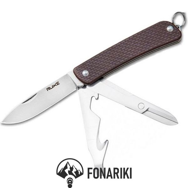 Многофункциональный нож Ruike Criterion Collection S31 коричневый
