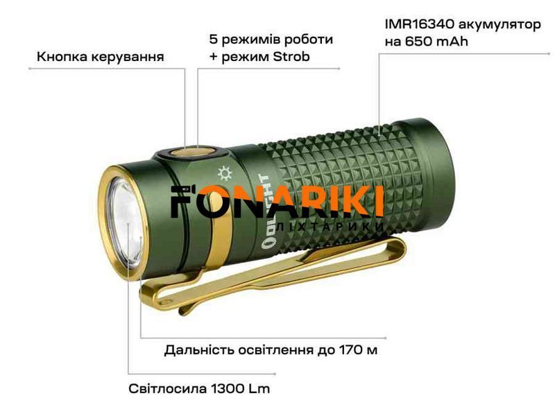 Ліхтар Olight Baton 4 OD Green
