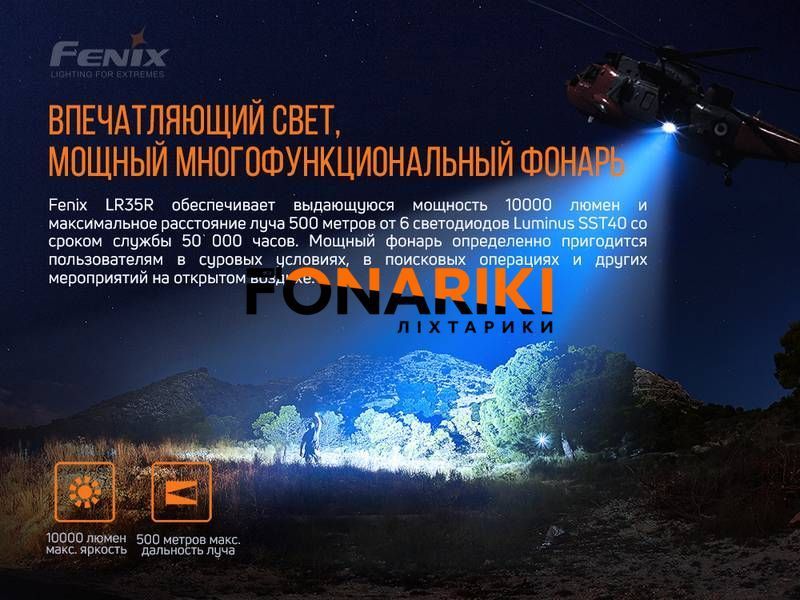 Фонарь ручной Fenix LR35R