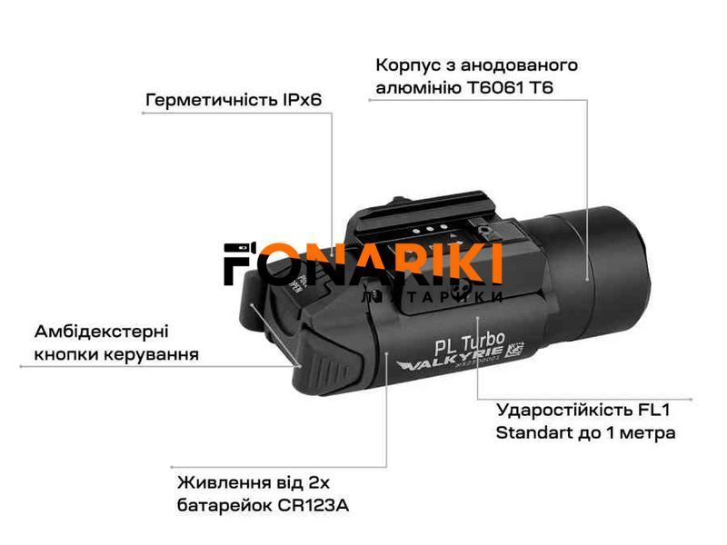 Фонарь Olight PL Turbo Valkyrie Black