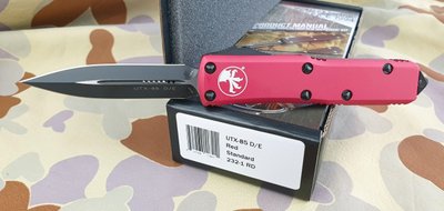 Нож Microtech UTX-85 Double Edge Black Blade Ц: красный
