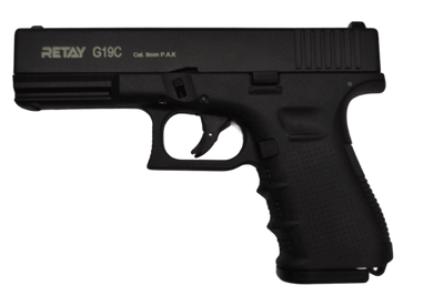 Пистолет стартовый Retay G 19C 14-зарядный калибр 9 мм. Цвет - black