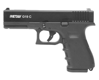 Пістолет стартовий Retay G 19C 14-зарядний калибр 9 мм. Колір – black