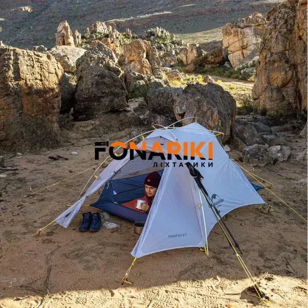 Палатка Naturehike CloudUP Wing II NH19ZP083 с футпринтом White