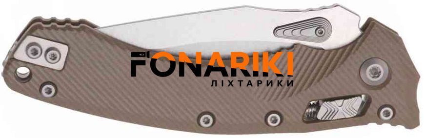 Нож Microtech Amphibian Stonewash Fluted G10 Tan