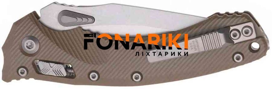 Нож Microtech Amphibian Stonewash Fluted G10 Tan