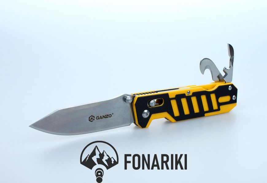 Нож складной Ganzo G735-YB чорно-желтый