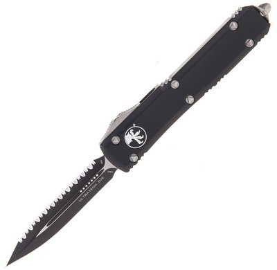 Нож Microtech Ultratech Double Edge Black Blade серрейтор