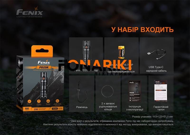 Фонарь ручной Fenix PD25R