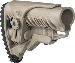 Приклад FAB Defense GLR-16 CP з регульованою щокою для AR15/M16. Колір &ndash; пісочний