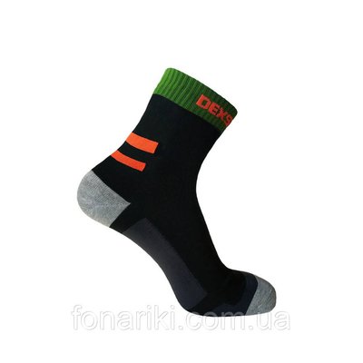 Носки водонепроницаемые Dexshell Running Socks с оранжевыми полосами M
