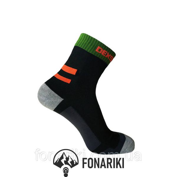 Носки водонепроницаемые Dexshell Running Socks с оранжевыми полосами M