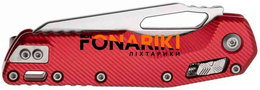 Ніж Microtech MSI Stonewash Fluted Aluminium Red
