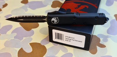 Нож Microtech UTX-85 Double Edge Black Blade FS Tactical