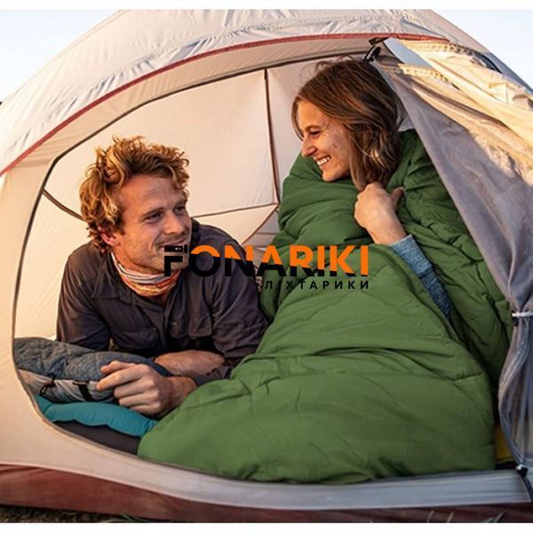 Спальный мешок летний весенний Naturehike F150 NH22MSD05, правый зеленый
