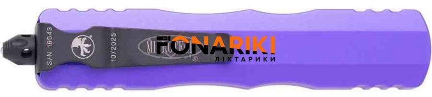 Ніж Microtech Dirac Delta D/E Black Blade Purple
