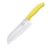 Купить Нож кухонный Victorinox SwissClassic Santoku 17 см в блистере желтый (Vx68526.17L8B)