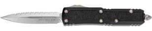 Нож Microtech Daytona D/E Stonewash Signature Series Serrated Black