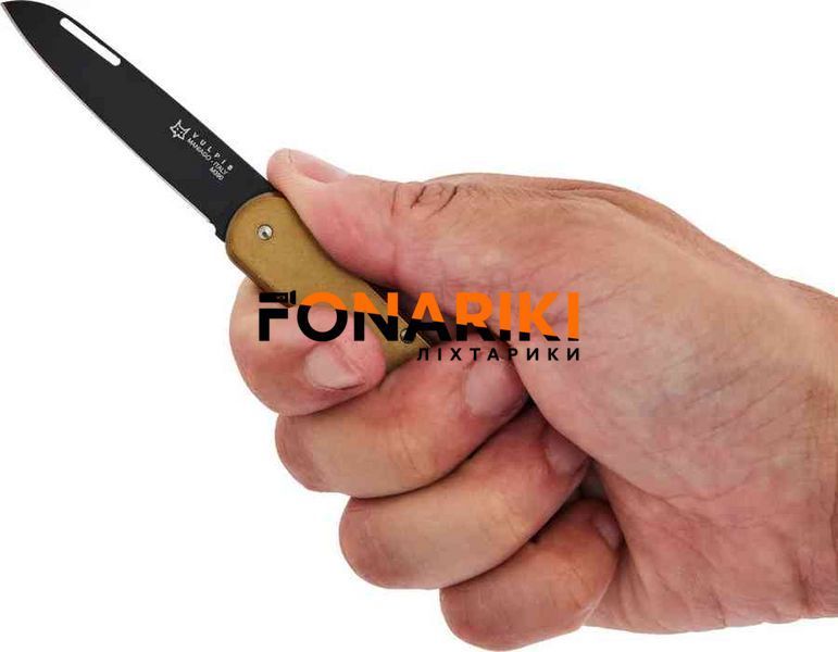 Нож Fox Vulpis Black Blade Brass