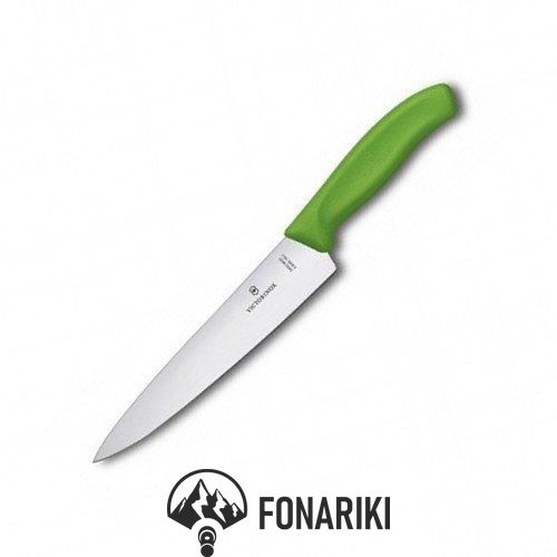 Нож кухонный Victorinox SwissClassic Carving отделочный 19 см зеленый (Vx68006.19L4B)
