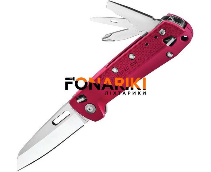 Нож-мультитул Leatherman Free K2 Crimson